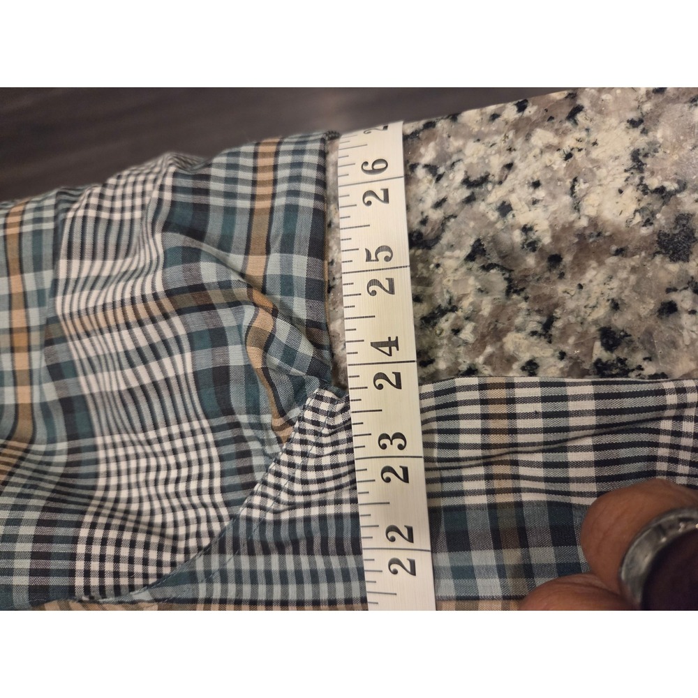 McGregor Classics‎ Mens Tall LT Plaid Button Down Shirt Blue Green Long Sleeve - Picture 5 of 7